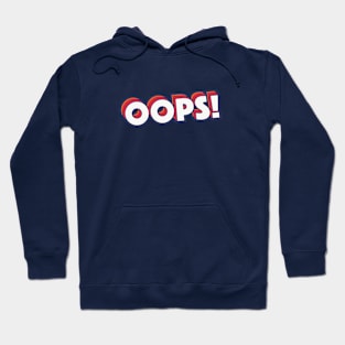 Retro Oops! Word Art with Stripes Hoodie